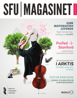 SFU-magasinet 1/2015