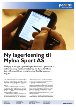 Ny lagerløsning til Mylna Sport AS