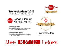 Last ned Program for Trenerakademi 2015