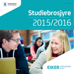 Studiebrosjyre - Eiker videregående skole