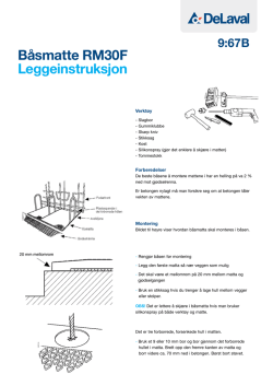 Båsmatte RM30F Leggeinstruksjon