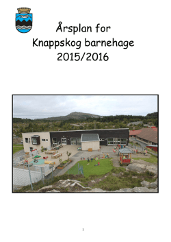 Årsplan for Knappskog barnehage 2015/2016