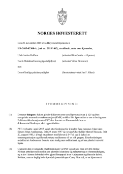 Høyesteretts avgjørelse 20.11.15 2015-1462