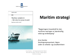 Maritim strategi - Sjøfartsdirektoratet