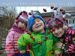 årsplan 2015 2016 - Snehvit familiebarnehage