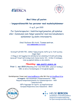 Fysiokonferanse juni-15 i Tromsø Program
