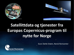 Satellittdata og tjenester fra Europas Copernicus