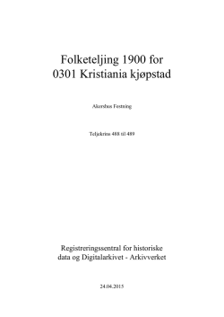 Folketeljing 1900 for 0301 Kristiania kjøpstad
