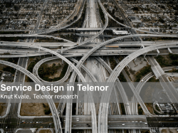 Service Design in Telenor