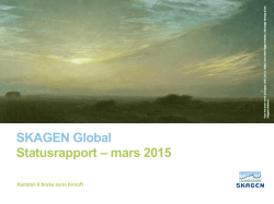 SKAGEN Global Statusrapport – mars 2015
