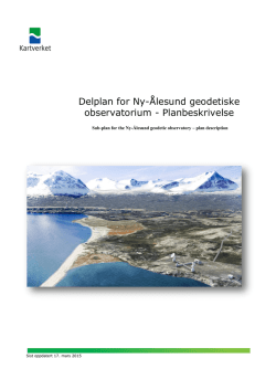 Delplan for Ny-Ålesund geodetiske observatorium