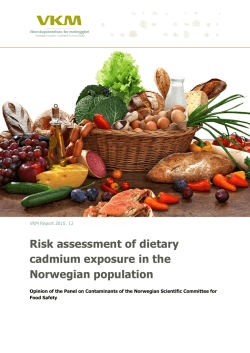Risk assessment of dietary cadmium exposure in the Norwegian