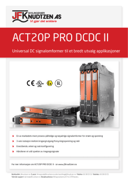 ACT20P PRO DCDC II - Sivilingeniør JF Knudtzen AS