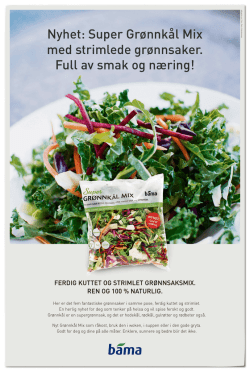 Nyhet: Super Grønnkål Mix med strimlede grønnsaker. Full av smak