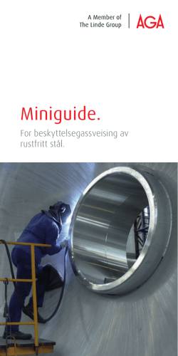Miniguide for beskyttelsesgassveising av rustfritt stål (PDF