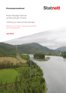 Tilleggssøknad justert trasé på Namsskogan 2015 (, 2