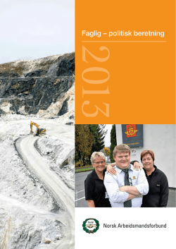 Beretning for 2013 - Norsk Arbeidsmandsforbund
