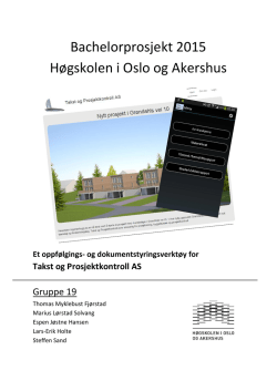 Bachelorprosjekt 2015 Høgskolen i Oslo og
