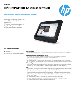 HP ElitePad 1000 G2 robust nettbrett