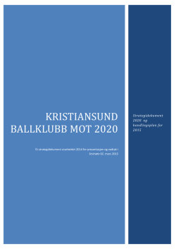 KBK_Strategidokument 2020 m handlingsplan 2015