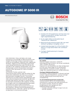 AUTODOME IP 5000 IR - Bosch Security Systems