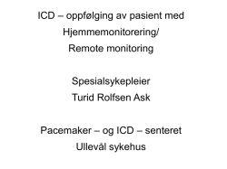 ICD- oppfølging av pasienter med hjemmemonitorering/remote