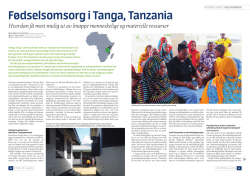 Internasjonalt hjelpearbeid: Fødselsomsorg i Tanga, Tanzania Av