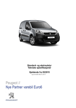 Peugeot // Nye Partner varebil Euro6