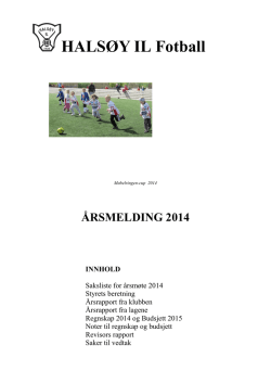 ÅRSMELDING 2014 (HIL)
