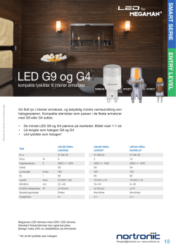 LED G9 og G4 - Nortronic AS
