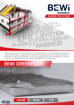 BEWI DRENSPLATE - BEWi Insulation