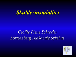 Instabilitet - Schrøder - Lovisenberg Diakonale Sykehus