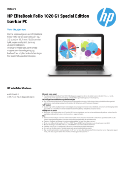 HP EliteBook Folio 1020 G1 Special Edition bærbar PC