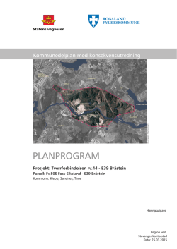 Planprogram for kdp for E39 Hove