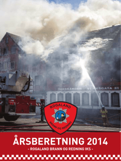 Årsrapport 2014 - Rogaland brann og redning IKS