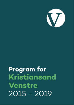 Program for Kristiansand Venstre 2015-2019