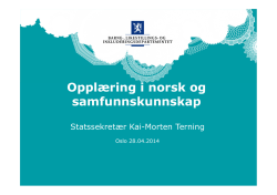 Kai-Morten Ternings presentasjon