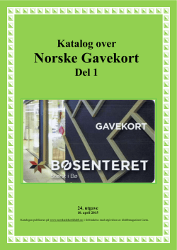 Gavekortkatalog 24. utg. (April 2015) - Del 1