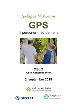 Invitasjon GPS-kurs Oslo 2. sept 2015