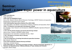 Seminar: Brazil - a new super power in aquaculture