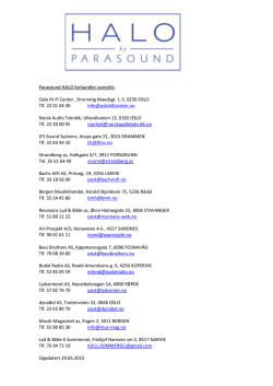Parasound HALO forhandler oversikt: Oslo Hi