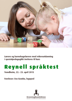 Reynell språktest - Dronning Mauds Minne