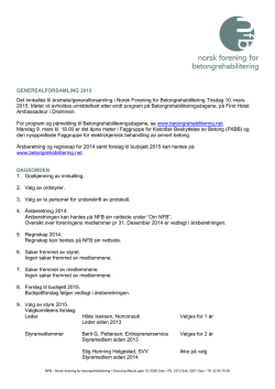 Årsrapport - Norsk Forening for Betongrehabilitering