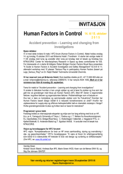 Human Factors in Control