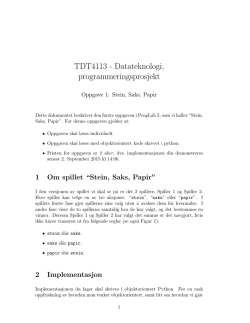 TDT4113 - Datateknologi, programmeringsprosjekt