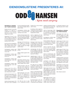 EIENDOMSLISTENE PRESENTERES AV: