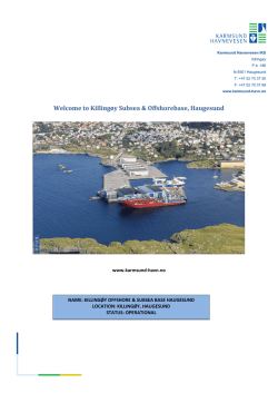 Killingy Offshore & subsea base: site overview