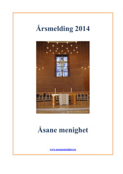 Årsmelding 2014 Åsane menighet