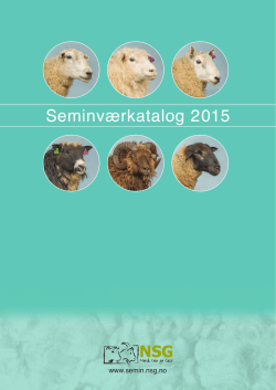 Seminkatalogen for 2015 - NSG Semin
