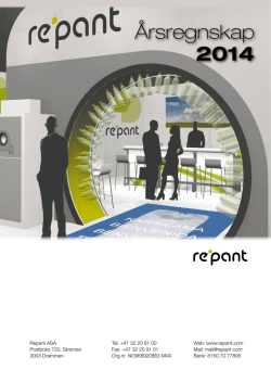 Årsrapport Repant 2014 børsmeldt